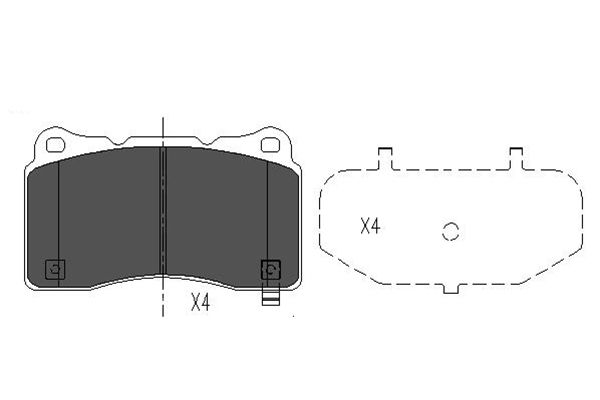 KAVO PARTS Bremseklodser kbp8021 for OPEL TESLA SAAB VAUXHALL HONDA MITSUBISHI SUBARU HYUNDAI