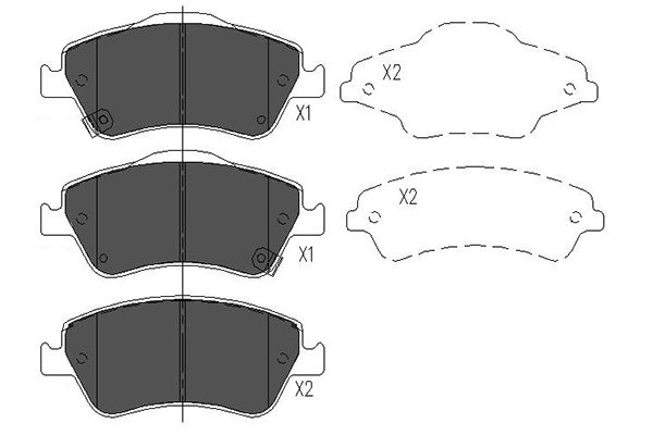KAVO PARTS Bremseklodser kbp9027 for TOYOTA
