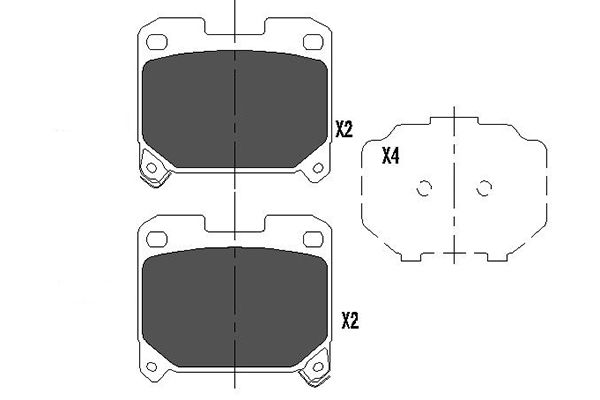 KAVO PARTS Bremseklodser kbp9063 for LEXUS TOYOTA