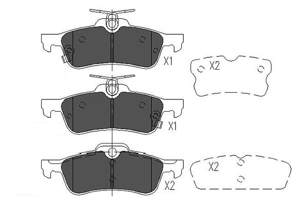 KAVO PARTS Bremseklodser kbp9106 for DAIHATSU TOYOTA