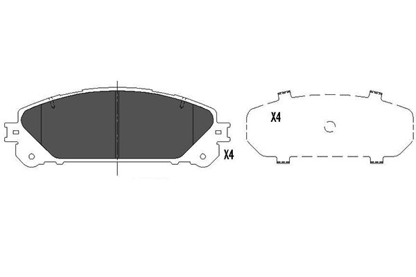 KAVO PARTS Bremseklodser kbp9116 for TOYOTA LEXUS SUBARU SUZUKI