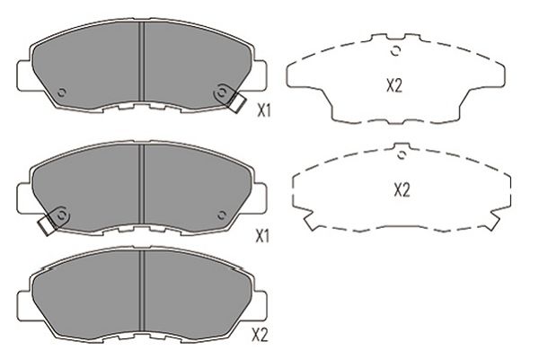 KAVO PARTS Bremseklodser kbp2053 for HONDA