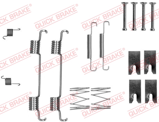 QUICK BRAKE Tilbehørssæt, parkeringsbremsebakker 1050023