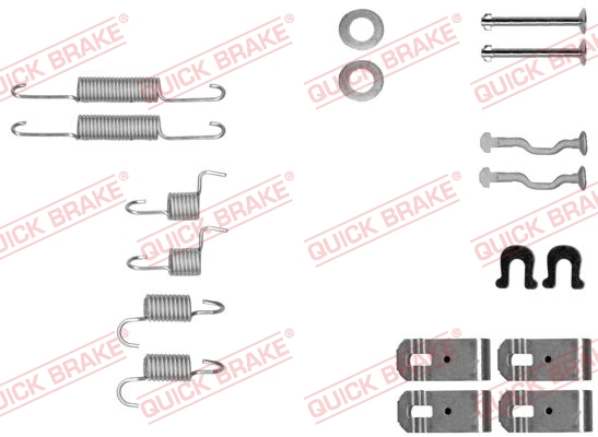 QUICK BRAKE Tilbehørssæt, parkeringsbremsebakker 1050028