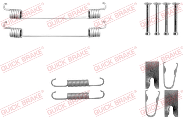 QUICK BRAKE Tilbehørssæt, bremsebakker 1050042