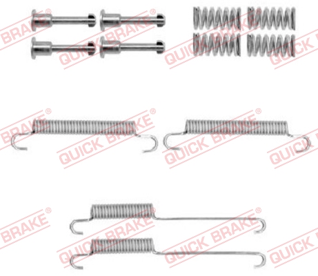 QUICK BRAKE Tilbehørssæt, parkeringsbremsebakker 1050892