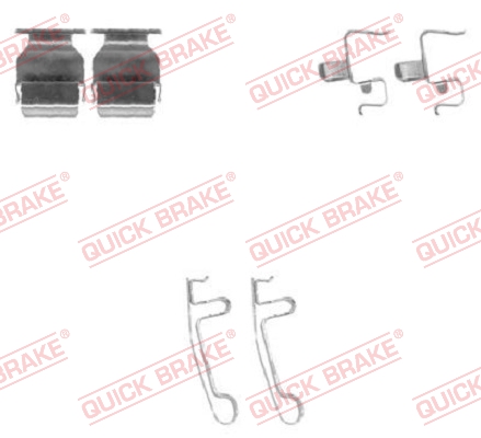 QUICK BRAKE Tilbehørssæt, skivebremsebelægning 1091604
