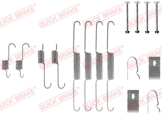 QUICK BRAKE Tilbehørssæt, bremsebakker 1050782