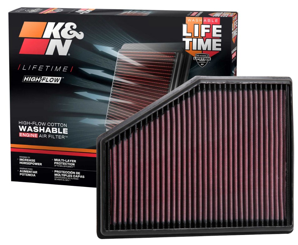 K&N FILTERS Luftfilter 333079 Langtids 29mm for BMW