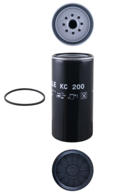 MAHLE Brændstof-filter kc200 Påskruet 217,5mm 1x14 for IVECO MERCEDES-BENZ VOLVO RENAULT TRUCKS