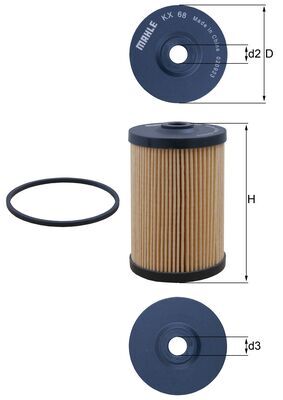 KNECHT Brændstof-filter kx68d Filterindsats diameter_mm_200|Diameter [mm]|68 height_mm_209|Højde [mm]|115 inner_diameter_2_mm_996|Indvendig diamet