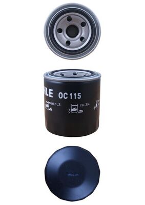 MAHLE Oliefilter oc115 Påskruet 88mm M20x1,5 for VAUXHALL OPEL FORD GMC VOLVO RENAULT DAIHATSU CHRYSLER MITSUBISHI ROVER