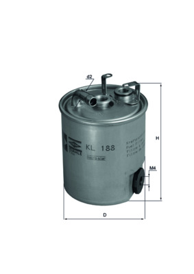 KNECHT Brændstof-filter kl188 Lednings 121mm for JEEP CHRYSLER FIAT MERCEDES-BENZ