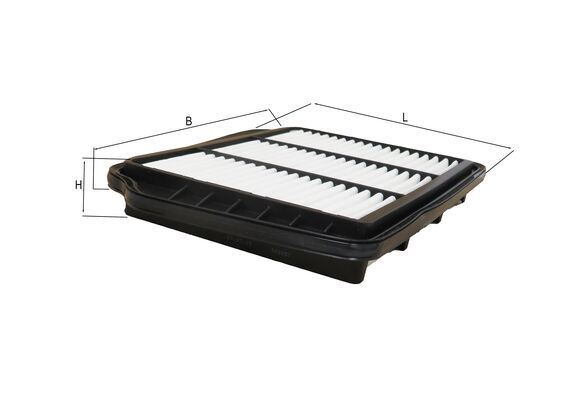 MAHLE Luftfilter lx2679 Filterindsats length_mm_203|Længde [mm]|302 width_mm_206|Bredde [mm]|222 height_mm_209|Højde [mm]|37 seal_material_2923|Materi