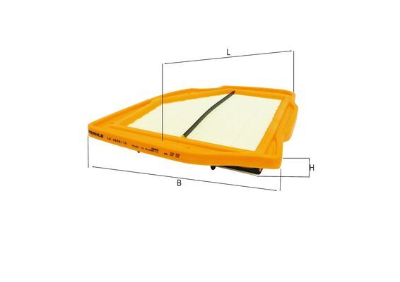 MAHLE Luftfilter lx489810 Filterindsats length_mm_203|Længde [mm]|314 width_mm_206|Bredde [mm]|251 height_mm_209|Højde [mm]|32 seal_material_2923|Mate