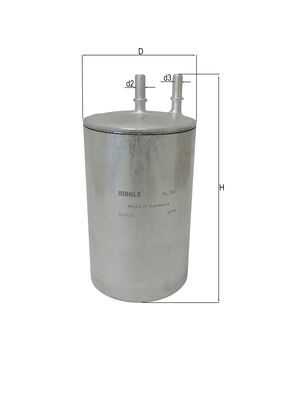 MAHLE Brændstof-filter kl964 Lednings 222mm for CUPRA VW MAN