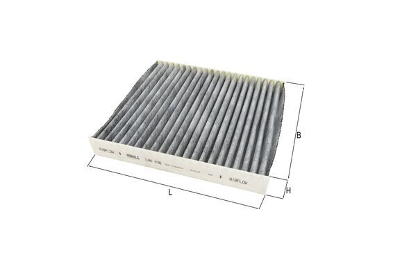MAHLE Kabineluftfilter lak436 for CHEVROLET GENERAL MOTORS ISUZU MITSUBISHI