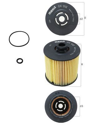 MAHLE Oliefilter ox1312d Filterindsats diameter_mm_200|Diameter [mm]|82 height_mm_209|Højde [mm]|92 inner_diameter_2_mm_996|Indvendig diameter 2 [mm