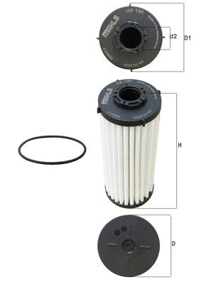 MAHLE Hydraulikfilter, automatisk gearkasse hx190d for FORD CUPRA