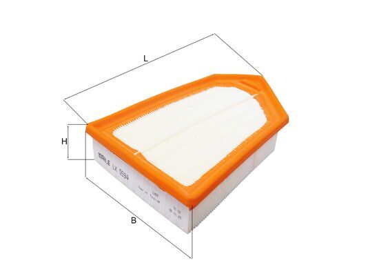 MAHLE Luftfilter lx5594 Filterindsats length_mm_203|Længde [mm]|253 width_mm_206|Bredde [mm]|162 height_mm_209|Højde [mm]|47 for_oe_number_48|til orig