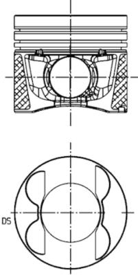 KOLBENSCHMIDT Stempel 40095600 til cylinder 1-3 for MERCEDES-BENZ
