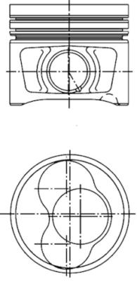 KOLBENSCHMIDT Stempel 40408600 til cylinder 1-2 for VW
