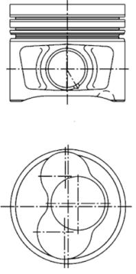 KOLBENSCHMIDT Stempel 40409600 til cylinder 3-4 for VW