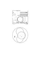 KOLBENSCHMIDT Stempel 41092600 for cylinder 5 VW