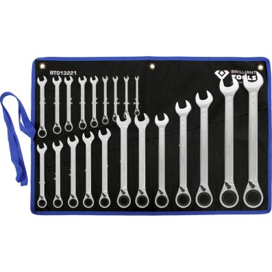 BRILLIANT TOOLS Skralde-ringnøglesæt bt013221