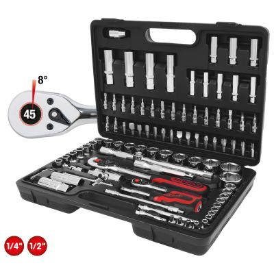 KS Tools ChromePlus Topnøglesæt - 1/4tm-1/2tm (96 dele)