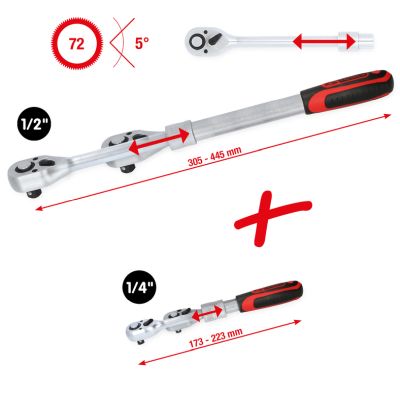 KS TOOLS Omskiftelig skralde 914.1412