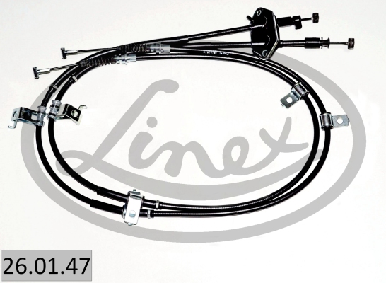 LINEX Håndbremsekabel 260147 bag for MAZDA
