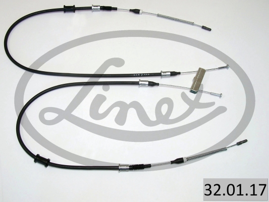 LINEX Håndbremsekabel 320117 bag for OPEL