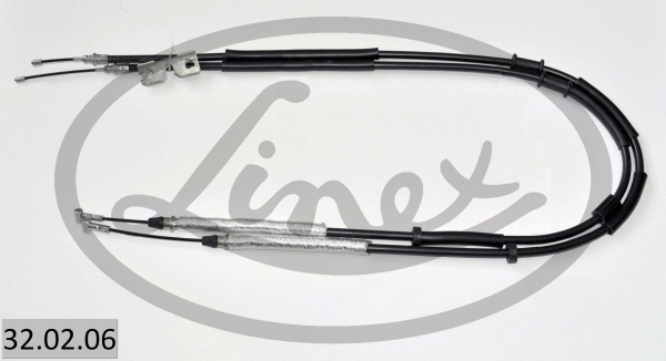 LINEX Håndbremsekabel 320206 bag for OPEL