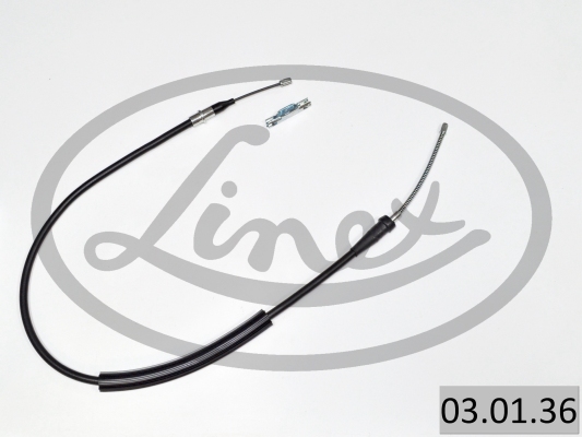 LINEX Håndbremsekabel 030136 venstre for AUDI