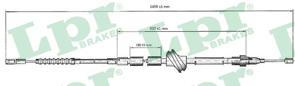LPR Håndbremsekabel c0033b for VW