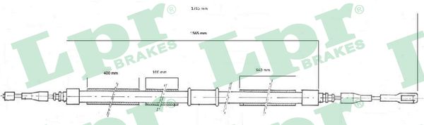 LPR Håndbremsekabel c0039b for VW