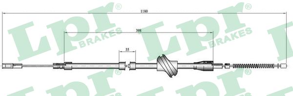 LPR Håndbremsekabel c0045b for VW