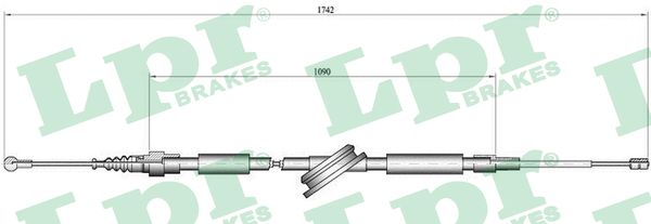LPR Håndbremsekabel c0048b for VW