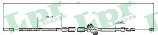 LPR Håndbremsekabel c0055b for VW