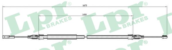 LPR Håndbremsekabel c0059b for VW