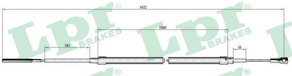 LPR Håndbremsekabel c0069b for BMW