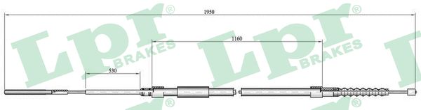 LPR Håndbremsekabel c0083b for BMW
