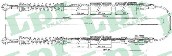 LPR Håndbremsekabel c0090b for FIAT