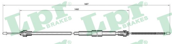 LPR Håndbremsekabel c0136b for RENAULT