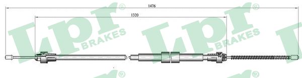 LPR Håndbremsekabel c0137b for RENAULT