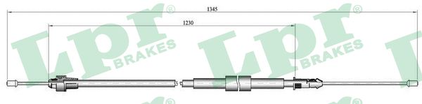 LPR Håndbremsekabel c0138b for RENAULT