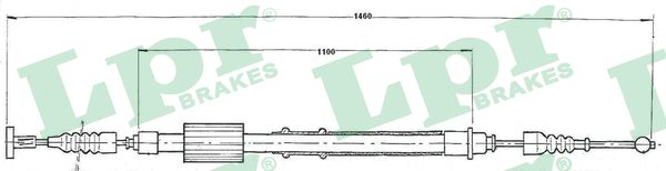 LPR Håndbremsekabel c0155b for FIAT