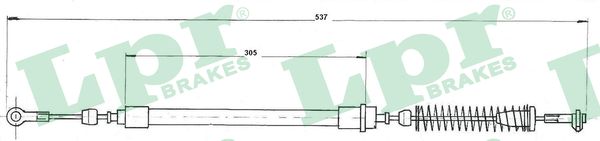 LPR Håndbremsekabel c0215b for FIAT