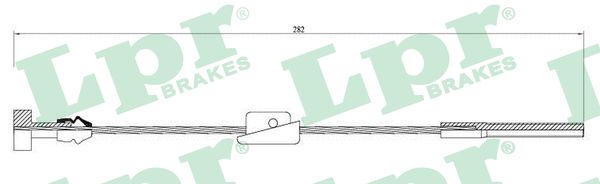 LPR Håndbremsekabel c0231b for FORD